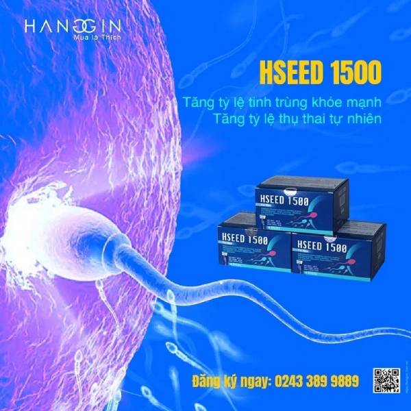 Hseed 1500 giảm khả năng tinh trùng bị thiểu năng