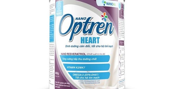 Sữa bột cho người bị tim mạch Nano Optren Heart 400g