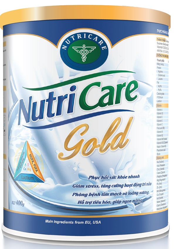Sữa bột Nutricare Gold bổ sung canxi cho người gãy xương sau ốm