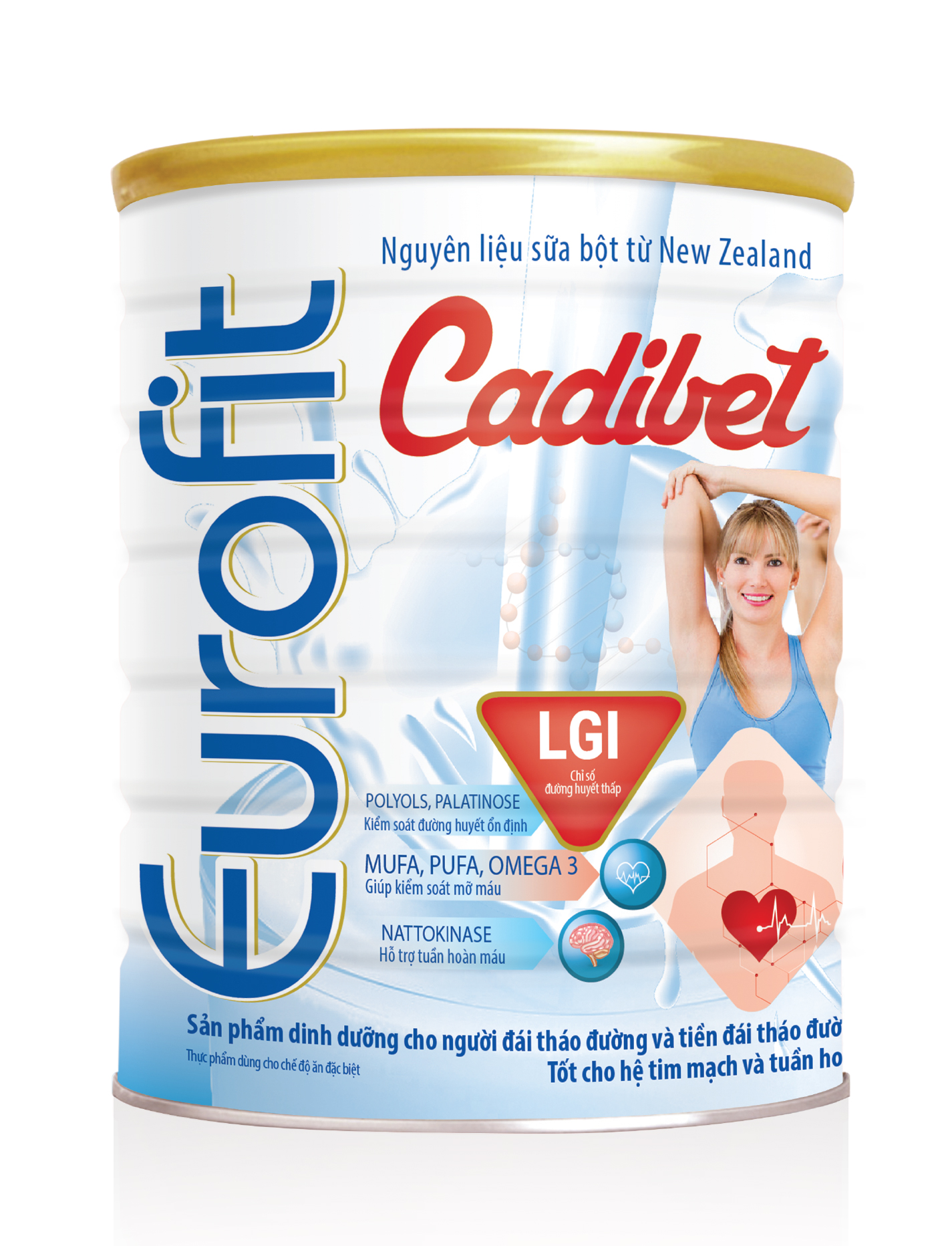 Eurofit Cadibet - sữa cho người tiểu đường và mỡ máu